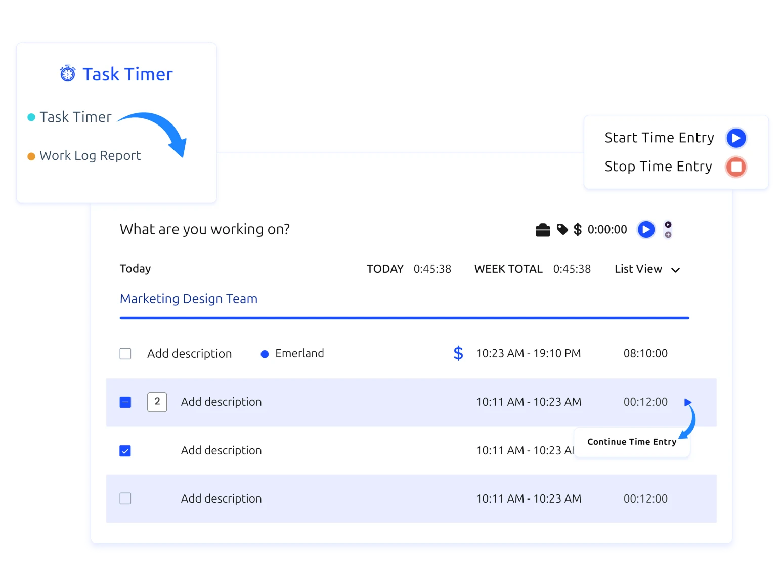 task reports dashboard